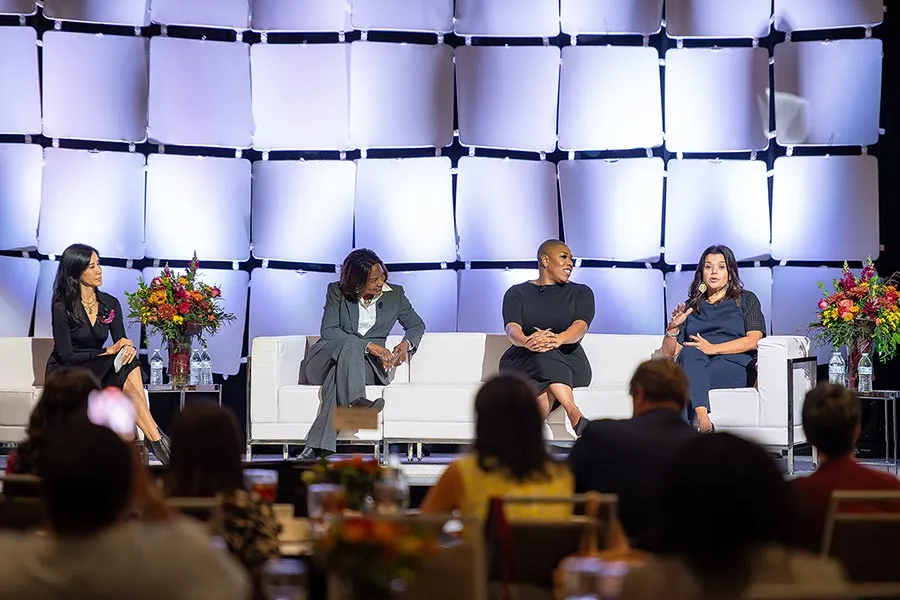Lisa Ling, Val Dennings, Symone Sanders-Townsend, and Ana Navarro host a panel on Women of Color in Public Service