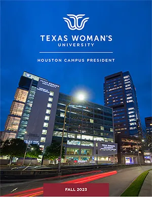 TWU Houston Campus President brochure cover