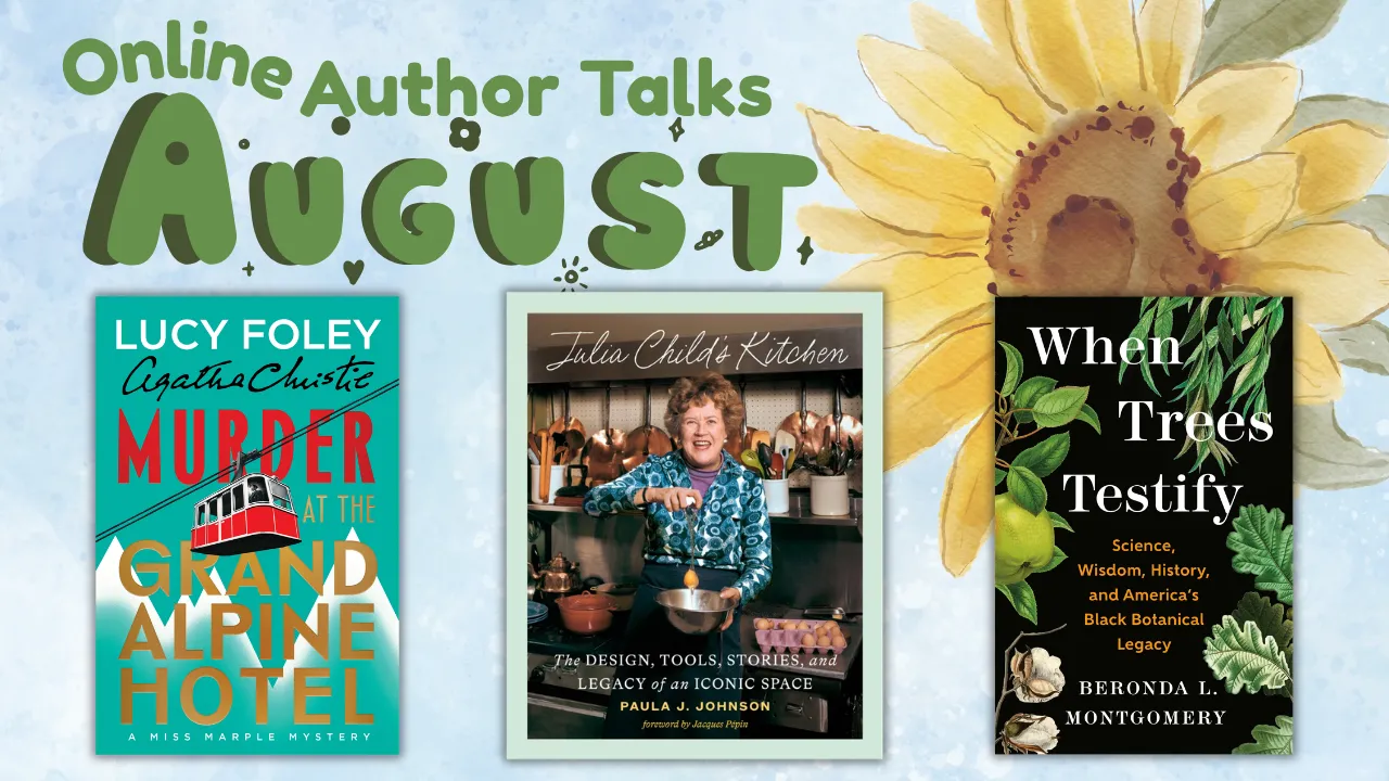 Books lined up to show books written by featured authors.