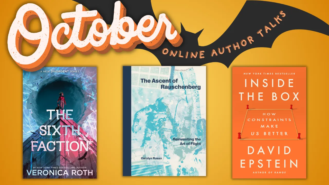 Three books lined up to show books written by featured authors.