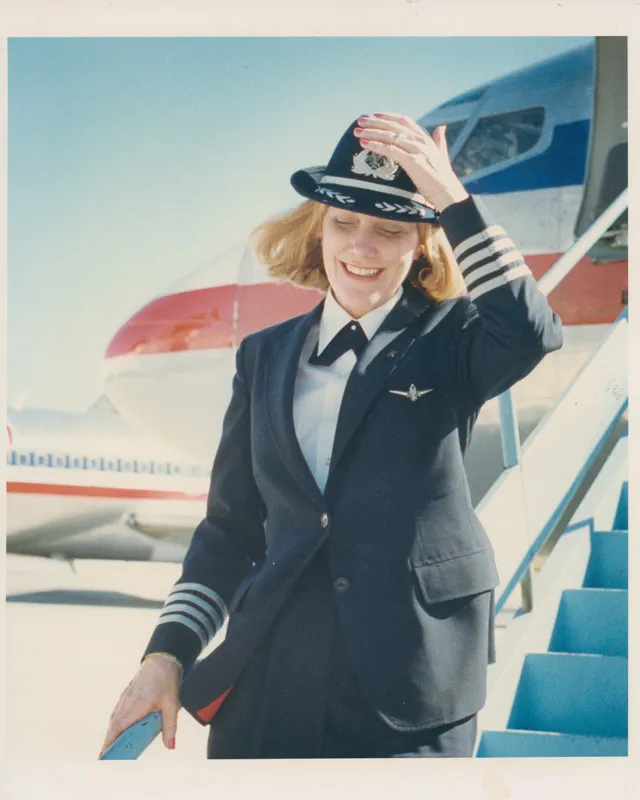 ISA founder Beverley Bass getting out of an American Airlines airplane