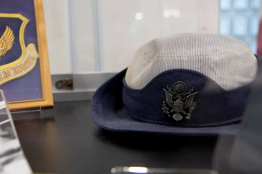 Navy cap on exhibit in the Texas Women's Hall of Fame