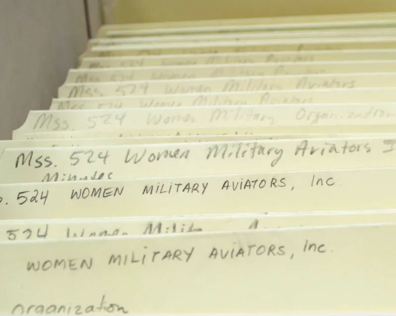 Folders from the Women Military Aviators collection.