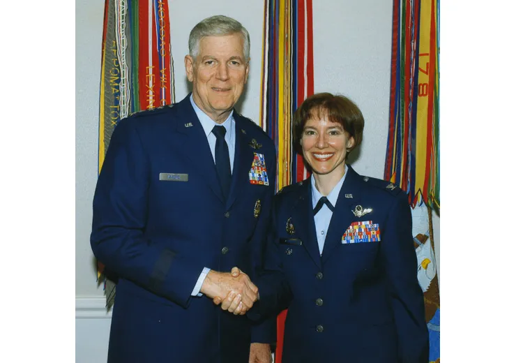 General Richard B. Myers and Col. Marcelyn Atwood, USAF.