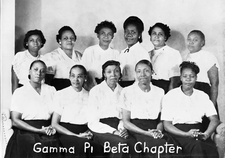 Gamma Pi Beta Chapter, early 1940s.