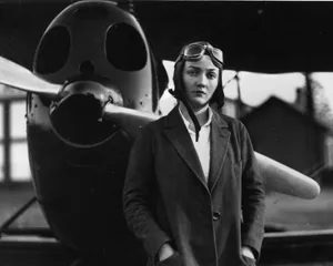 Nancy Harkness Love with her plane