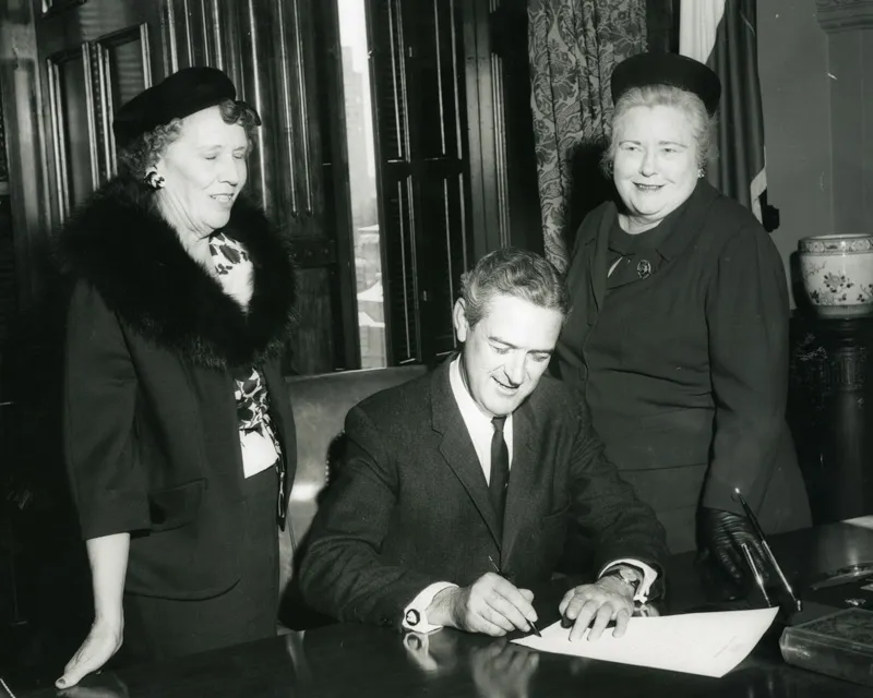 Members of TFWC with Texas Governor Connally signing into legislation National Friendship Day