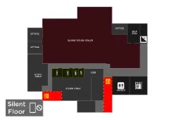 a map of the Garden Level of Blagg-Huey Library