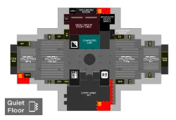 a map of the third floor of Blagg-Huey Library