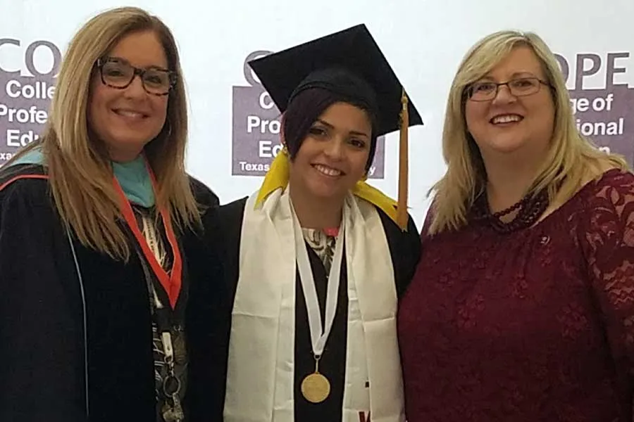 Gladys Acosta graduated from TWU with honors in 2018
