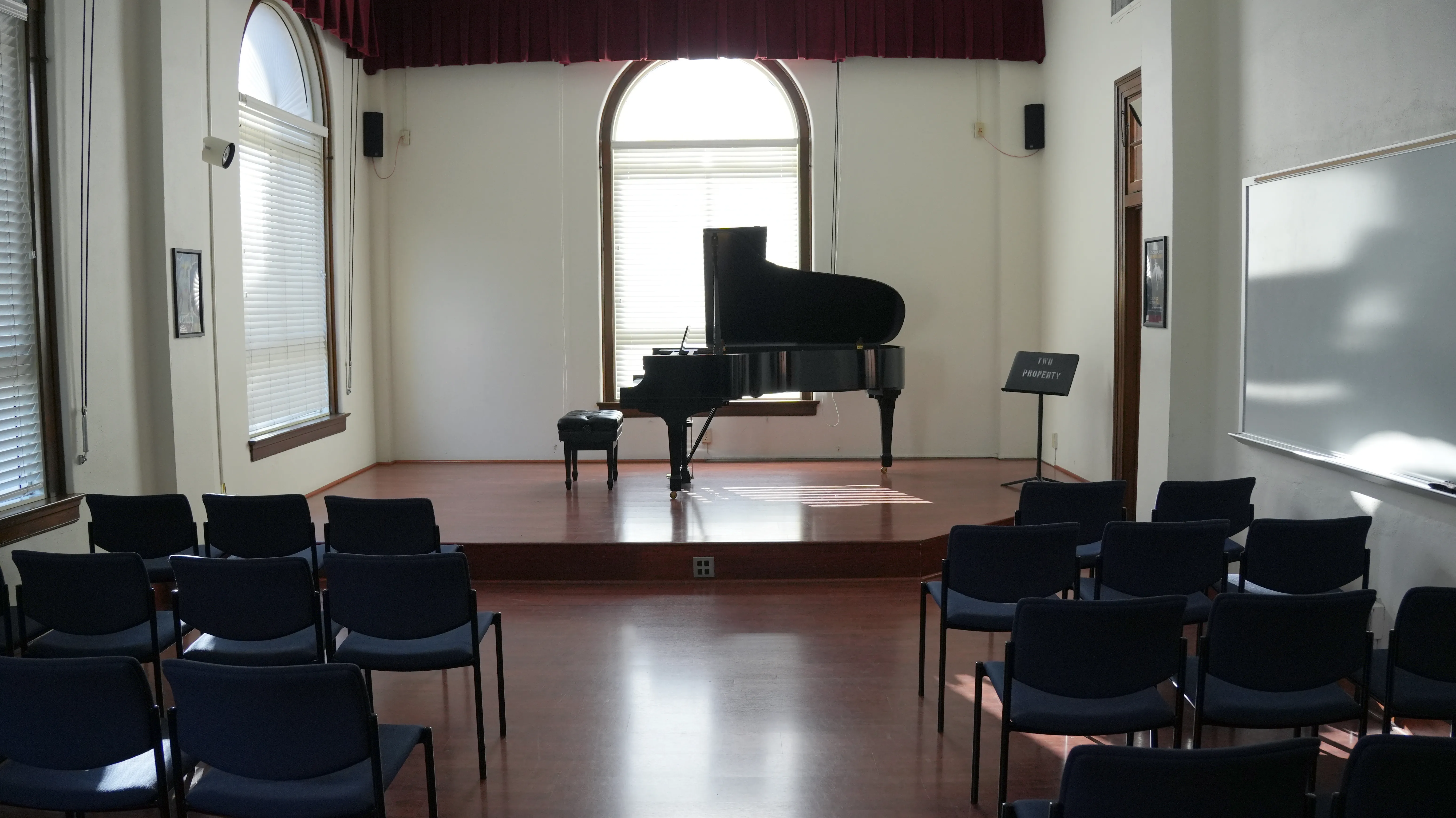 Interior of Eberly Hall, located inside the TWU Music Building 