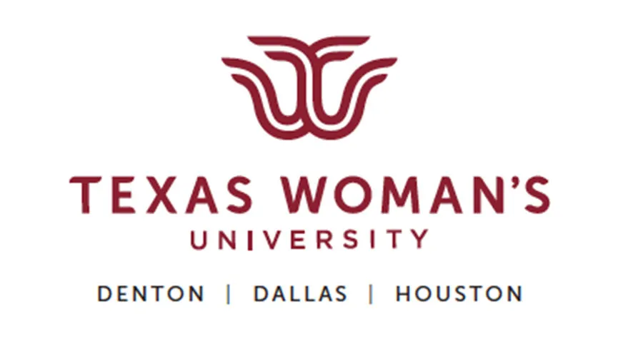 The TWU logo with Denton, Dallas and Houston text included.