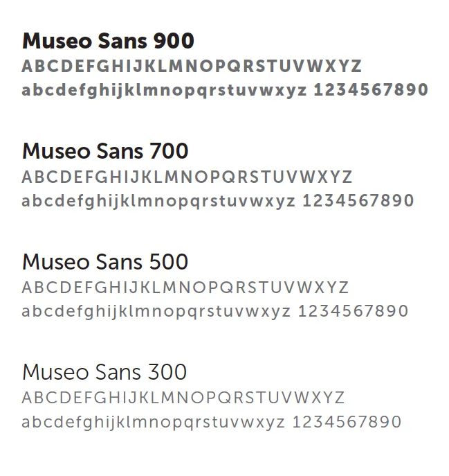 Museo Sans typeface examples