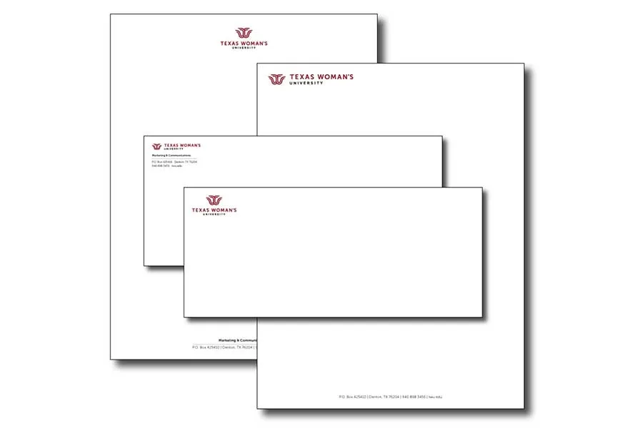 An example of TWU branded stationary.