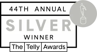 44th Annual Telly Awards Silver Winner badge