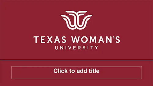 Maroon background with TWU logo in white