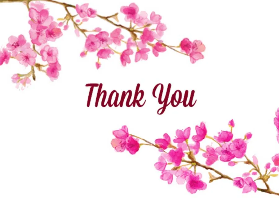 A thumbnail example of Thank you Card Style F