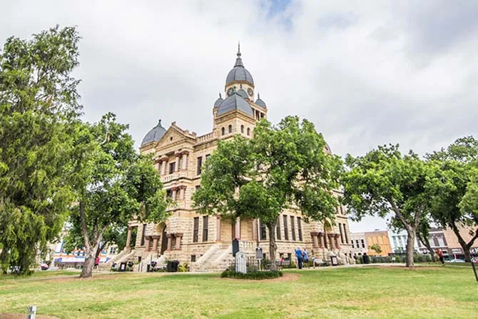The Denton courthouse building