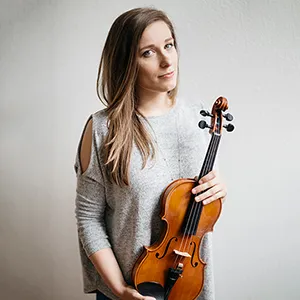Mia Detwiler with violin