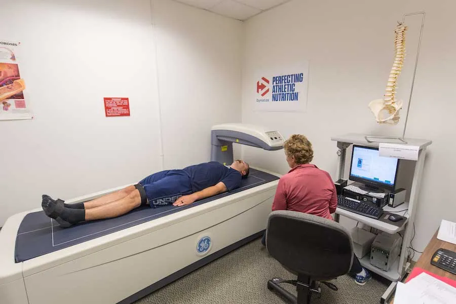 Denton firefighters get full-body skeletal scans as part of their wellness checkups at TWU 