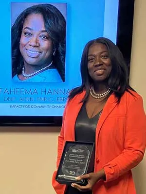 Faheemah Hannah recognized by the Institute for Spirituality and Health