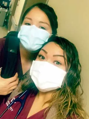 Lisa Mejia with her nursing partner