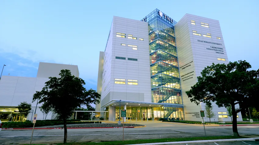 photo of the TWU Dallas center building 