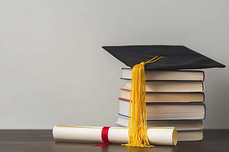Books and a mortarboard