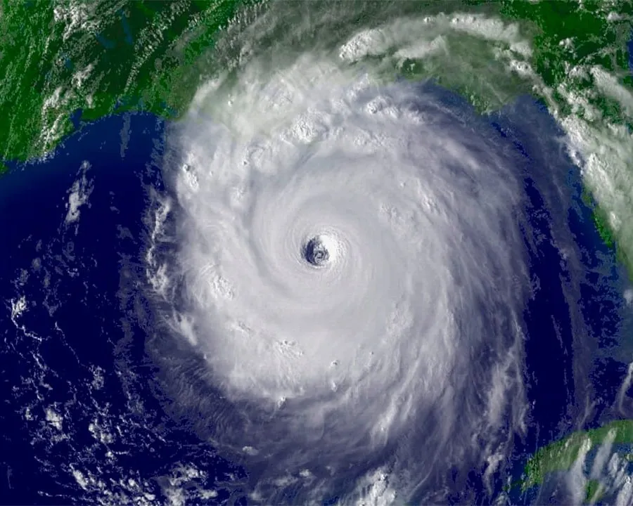 Satellite image of hurricane