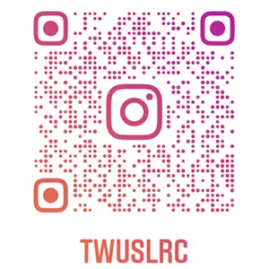 A QR code for TWU's Science Learning Resource Center (SLRC)