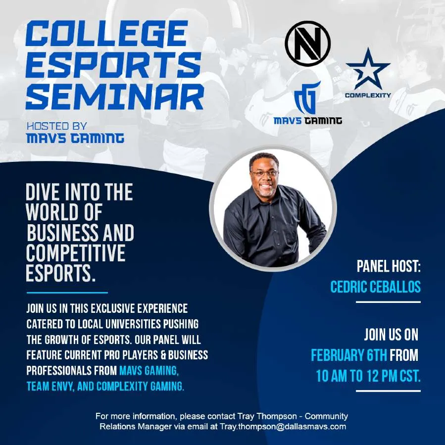 College Esports Seminar flyer