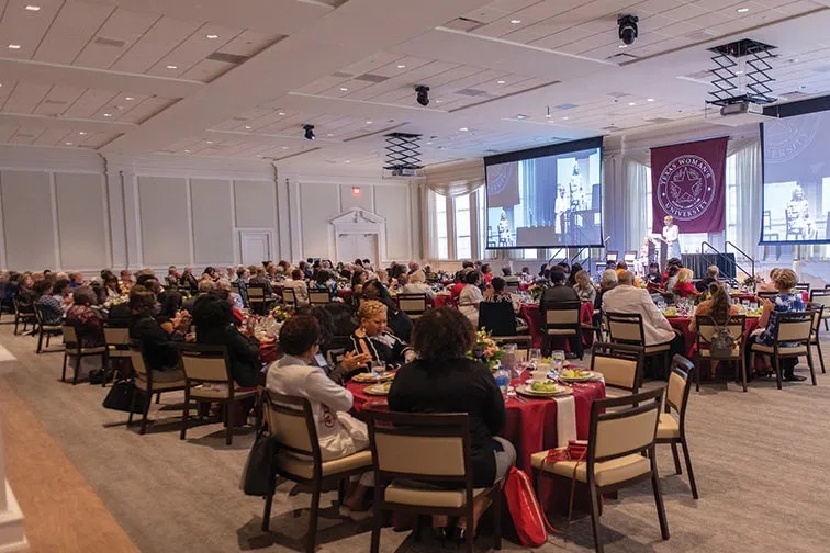 An event in one of our ballrooms with attendees.