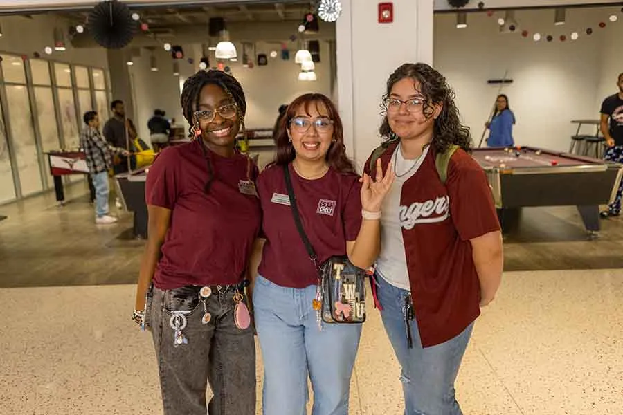 TWU students attending the Clear for Courtside event
