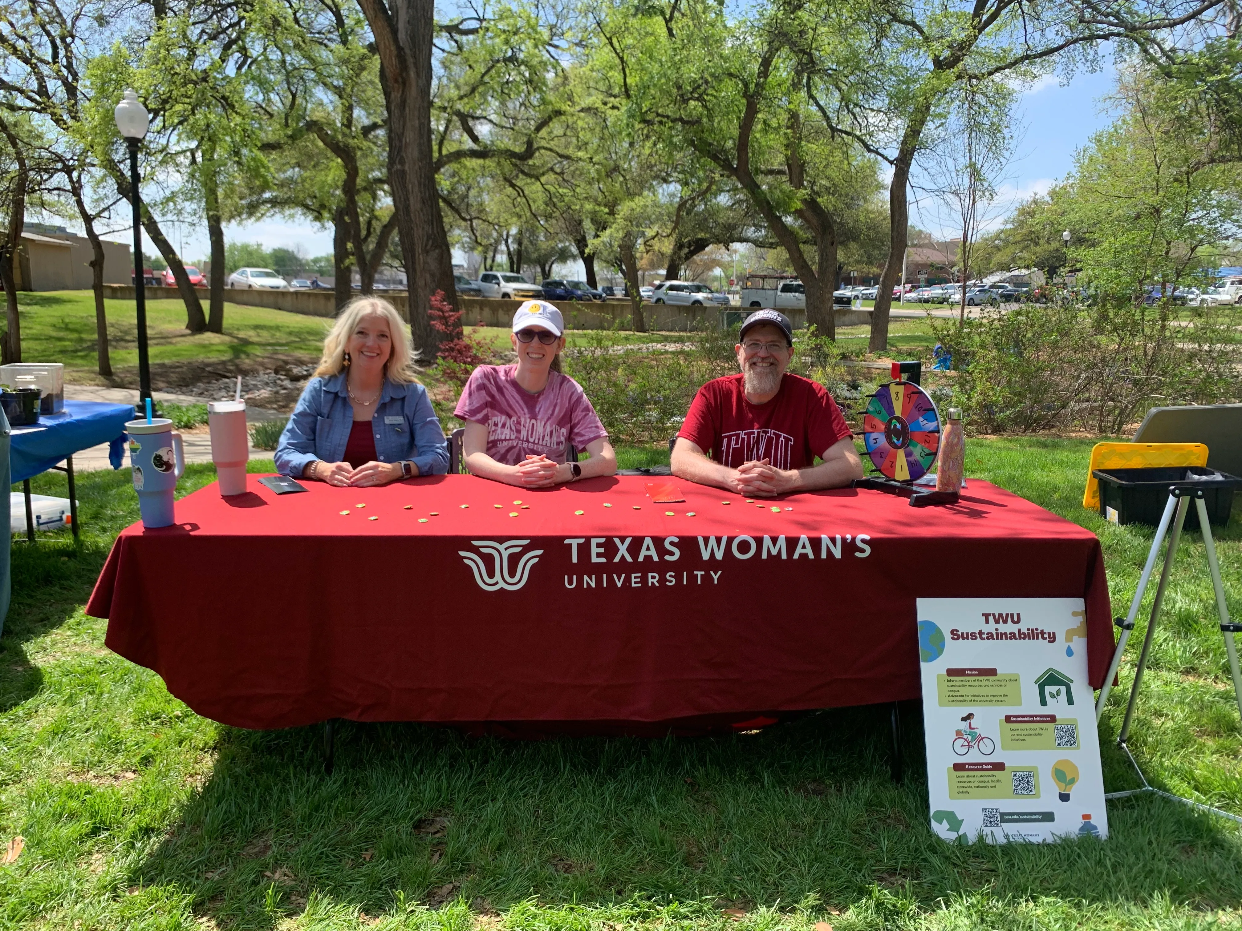 TWU Sustainability Members tabling at the event