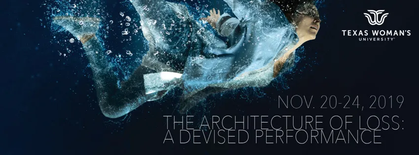 Poster for Architecture of Loss featuring a woman underwater 