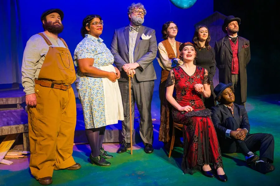 Actors in costume in the play, The Seagull