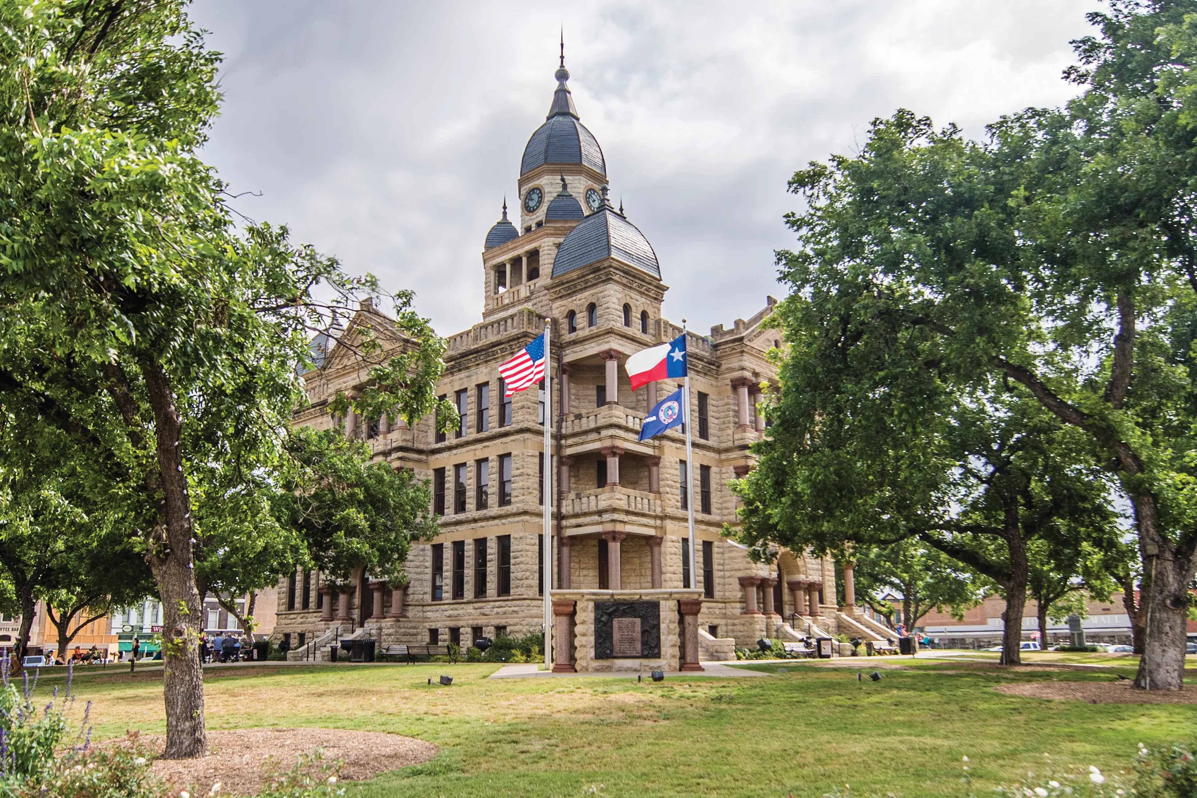 Denton Courthouse on a sunny day