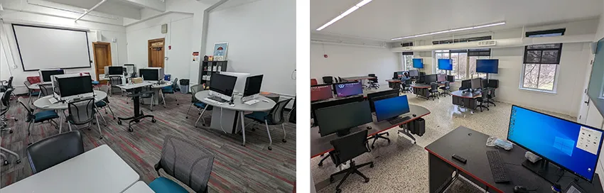 Graphic design classrooms and labs. 