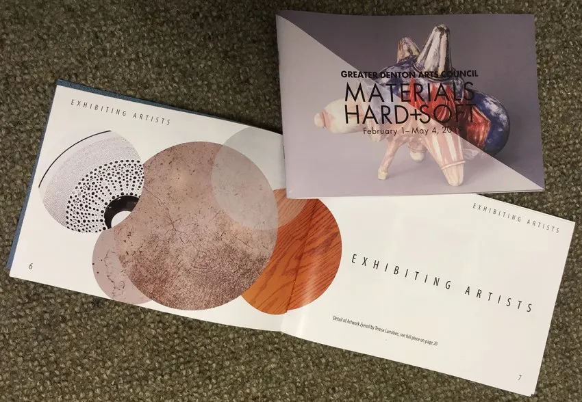Abigail Wroten's GDAC 2019 Materials Hard + Soft exhibition catalog design 