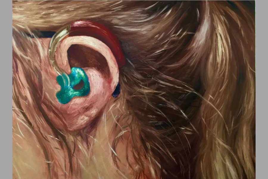 Hannah Werchan's 'Hearing Loss' painting