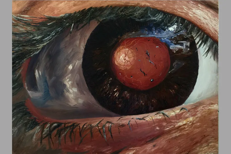 Hannah Werchan's 'High Risk for Retinal Detachment' painting