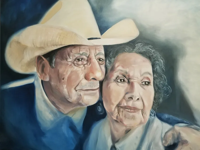 'Cowboy Fans' painting by Irma Cardoza 