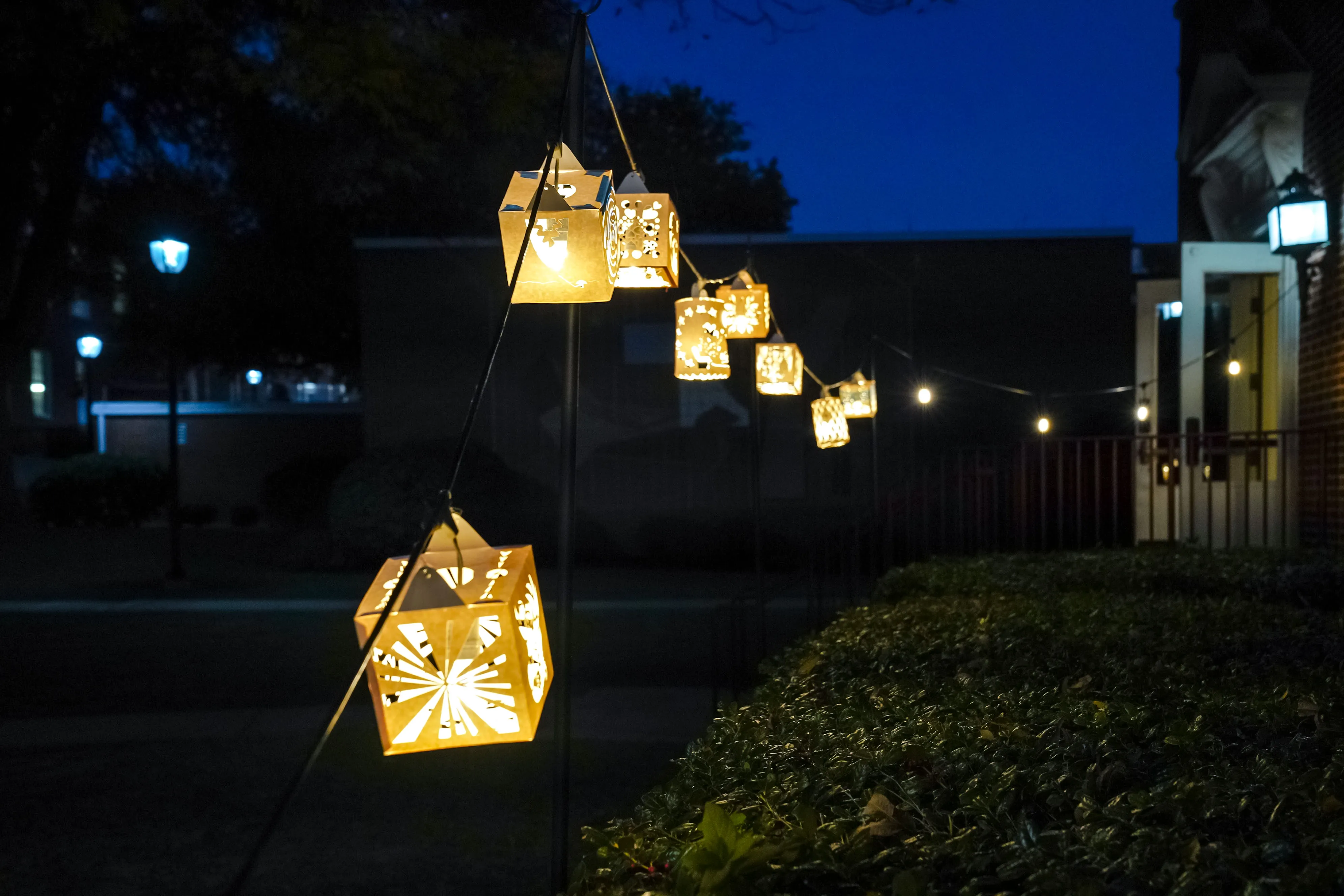 Laser Cut paper lanterns light the way during Circle of Light