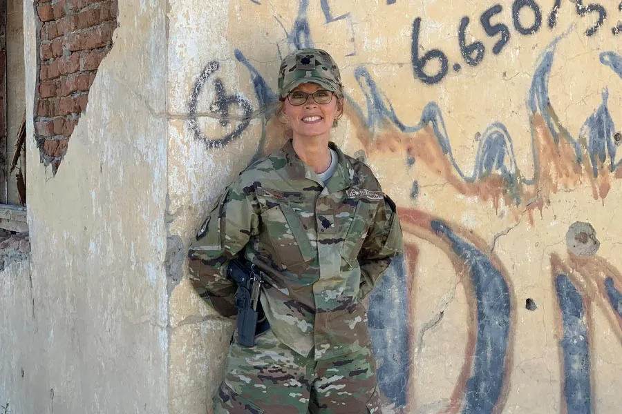 Lieutenant colonel Diane Cox in Afghanistan 