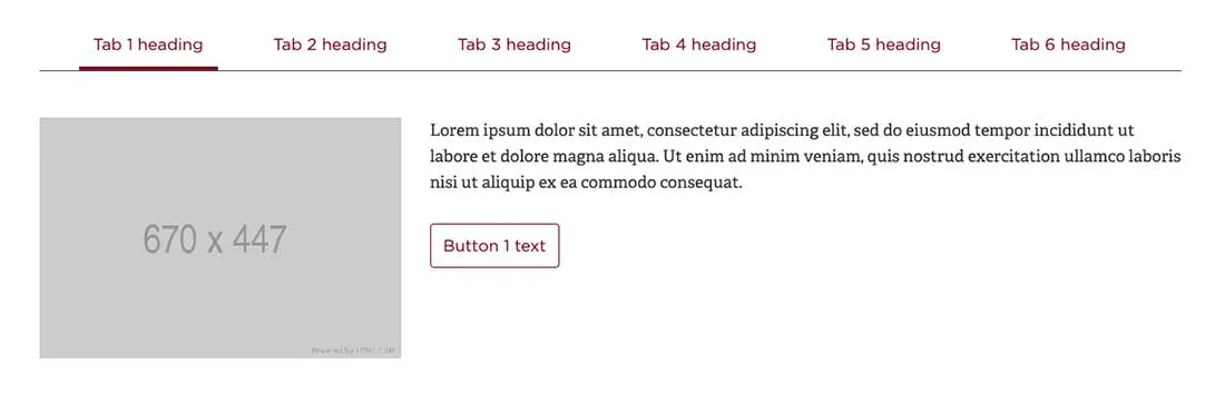 Feature Tabs (Full-Width) example