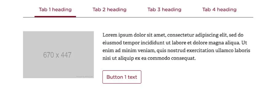 Feature Tabs (General) example