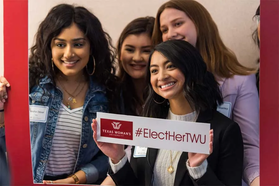 Students at Elect Her event