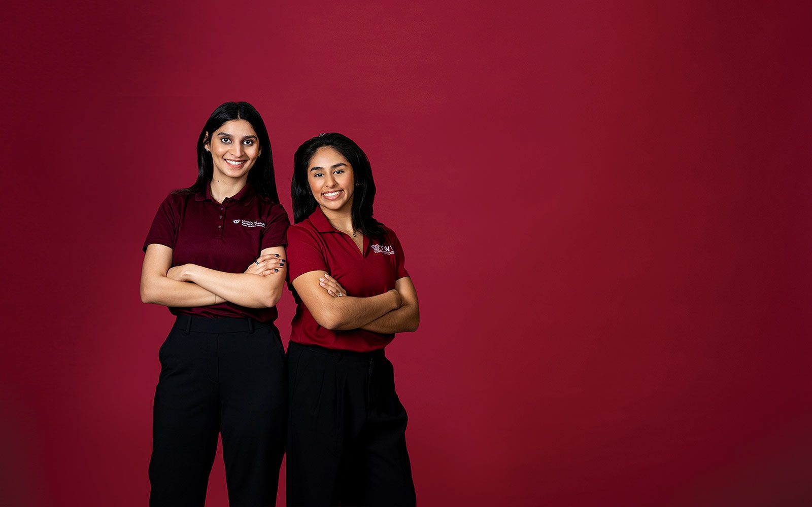 TWU Music Therapy students wearing university branded shirts